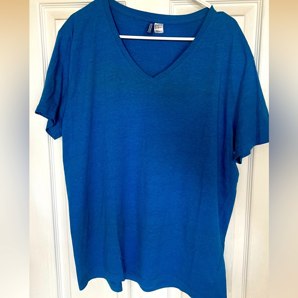 H&M Blue V-Neck Men's Shirt